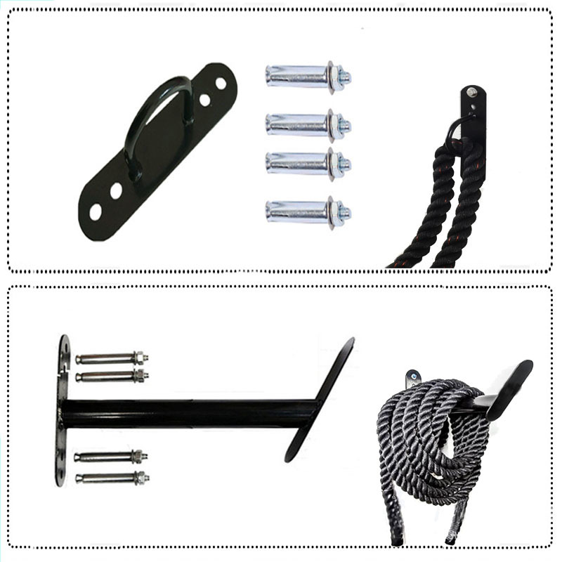 Battle Rope Heavy - Duvara monte savaş halatı braketi eğitim