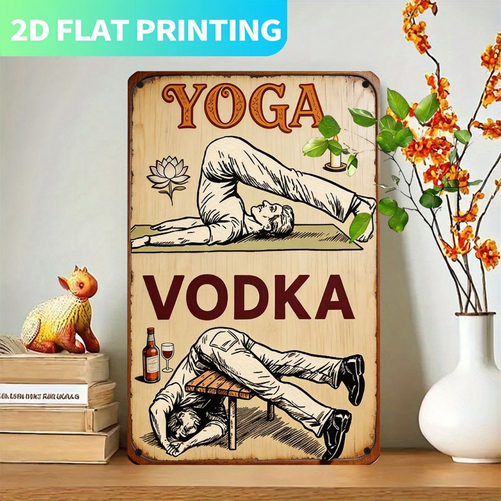 Vintage Metal Tabela, Tek Pane - Home Gym Yoga incelemesi ve fiyatı