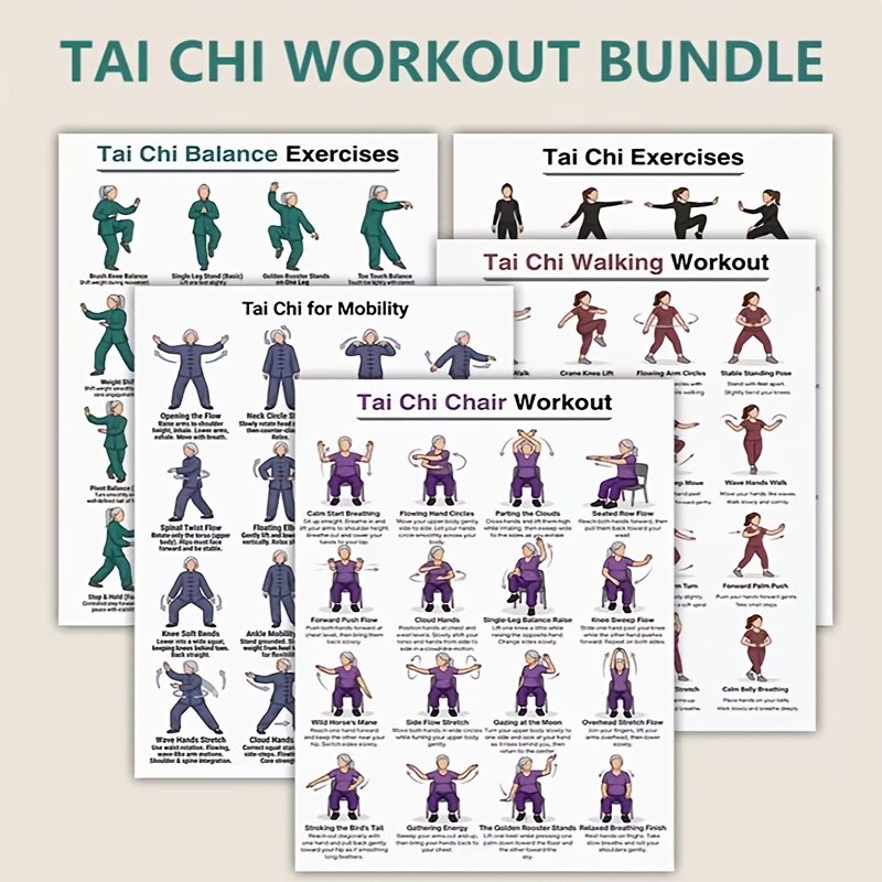 A4 Boyutunda 5 Adet Tai Chi Eg - Home Gym Routine incelemesi ve fiyatı