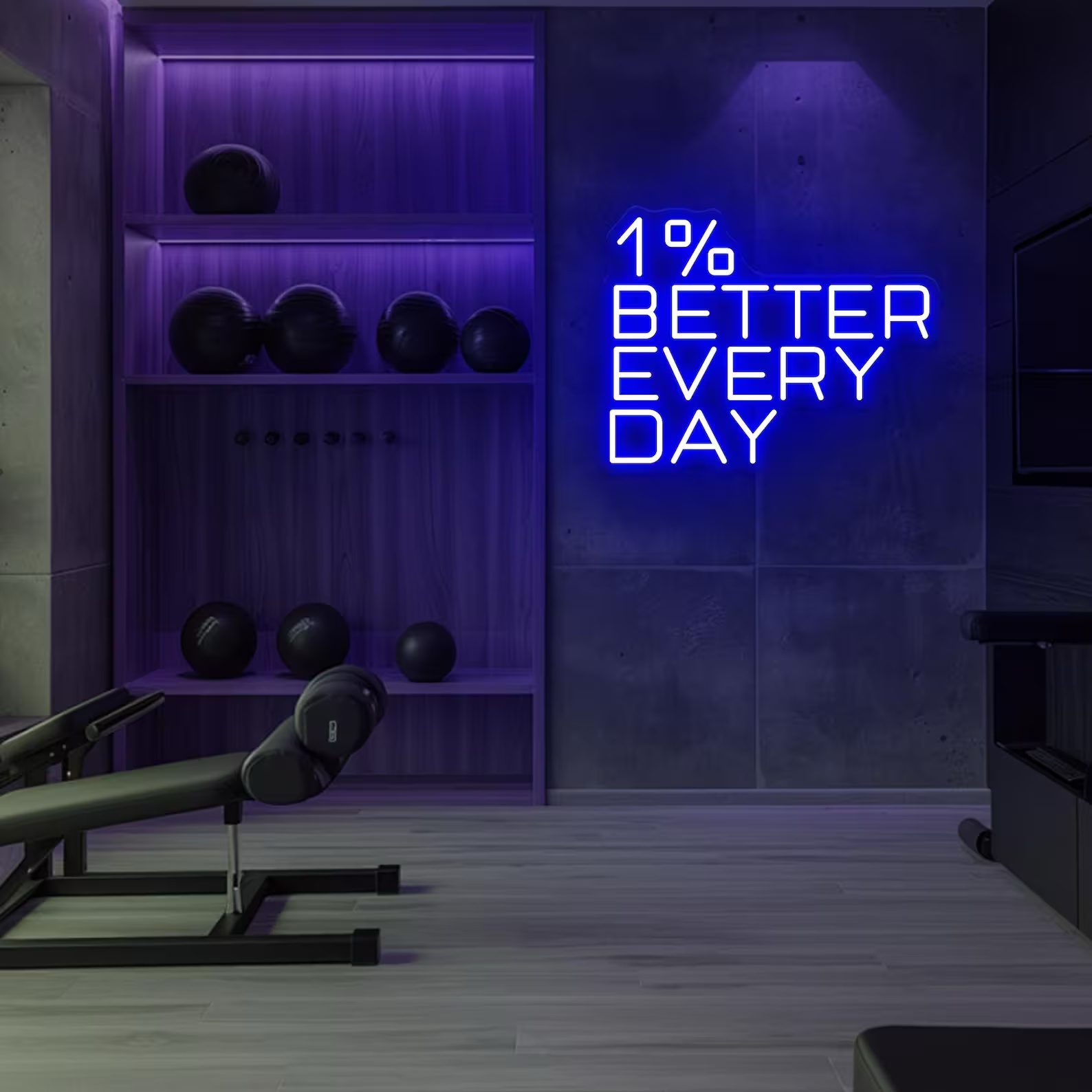 Her Gün %1 Daha İyi Olun Neon  - Home Gym Neon Sign incelemesi ve fiyatı