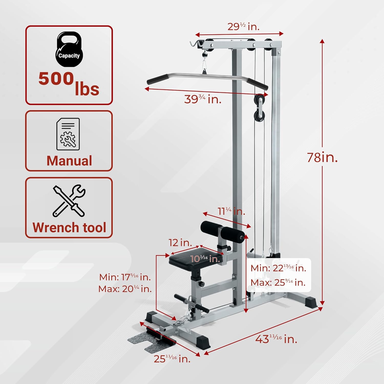 Fitness Salonu, Sağlam Metal,  - Lat Pulldown Cable incelemesi ve fiyatı